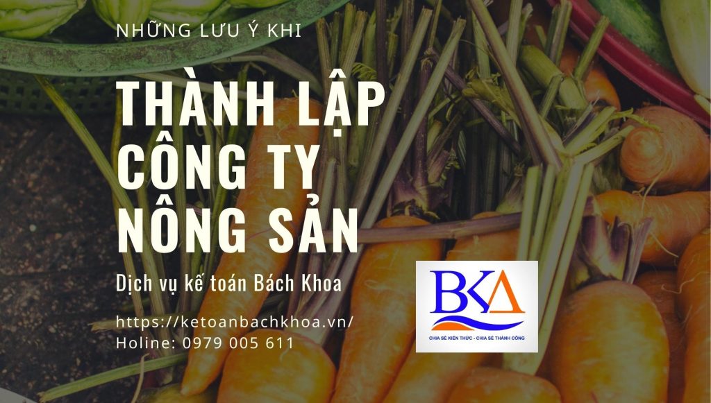 thành lập công ty kinh doanh nông sản