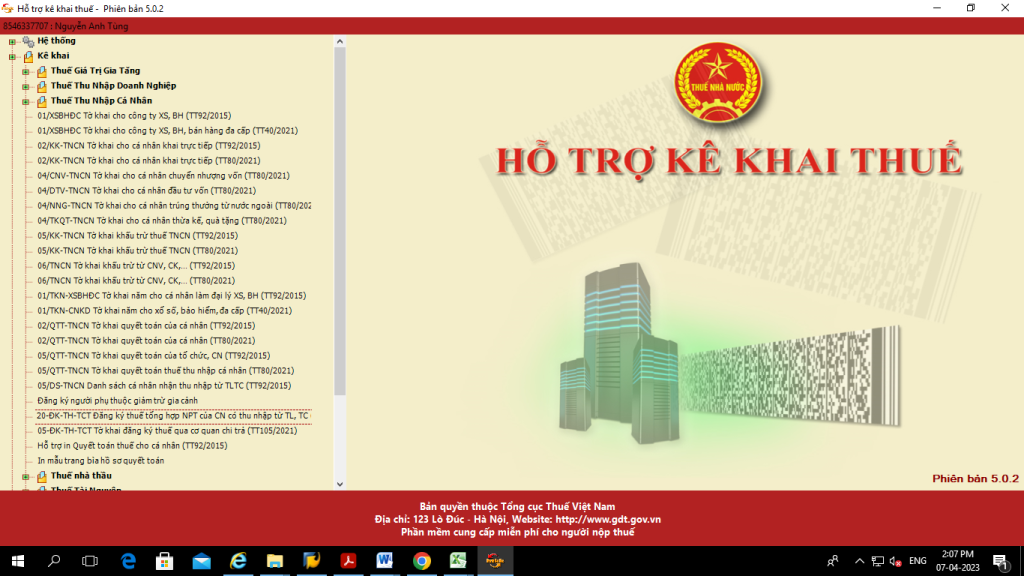 Hướng dẫn NNT thực hiện thay đổi thông tin CCCD của cá nhân người lao động và người phụ thuộc theo phương thức điện tử