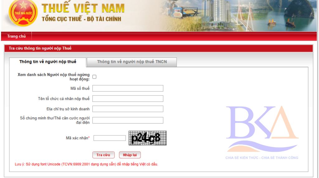 Hướng dẫn tra cứu MST cá nhân, tra cứu mã số thuế công ty online