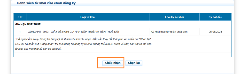 cách khai và nộp giấy đề nghị gia hạn nộp thuế và tiền thuê đất năm 2023 Online