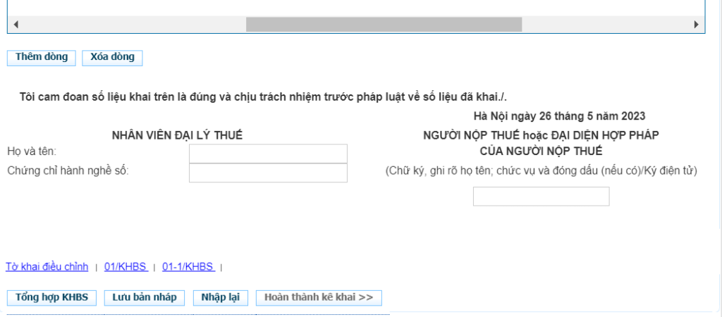 Lap to khai le phi mon bai tai phan mem Ho tro ke khai 7