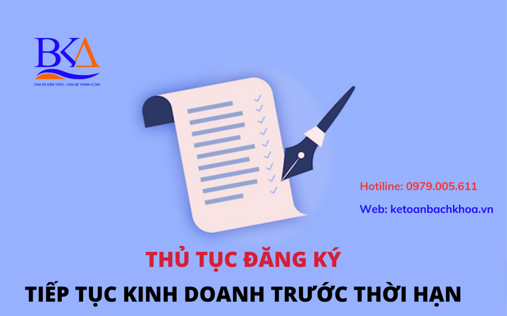 Doanh Nghiệp Hoạt Động Kinh Doanh Trước Thời Hạn Tạm Ngừng Cần Làm Các Thủ Tục Gì?