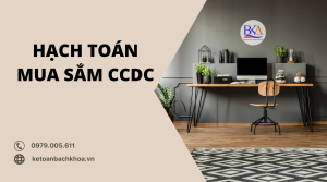 Hướng dẫn hạch toán mua sắm Công Cụ Dụng Cụ (CCDC)