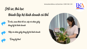 Hồ sơ, thủ tục thành lập hộ kinh doanh cá thể