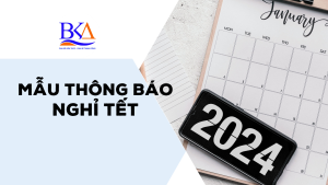 MẪU THÔNG BÁO NGHỈ TẾT