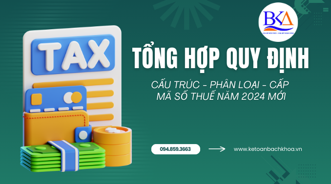 tổng hợp quy định cấu trúc mã số thuế - phân loại mã số thuế - cấp mã số thuế năm 2024 mới