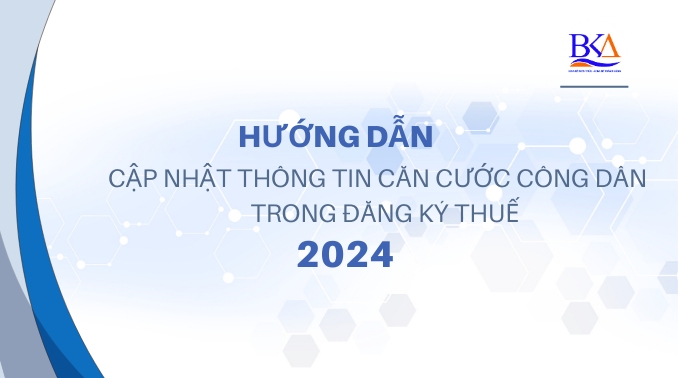 cập nhật thông tin căn cước công dân trong đăng ký thuế