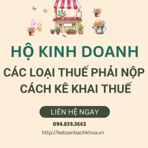 Hộ Kinh Doanh nộp thuế gì? Có những cách Kê Khai thuế nào ?