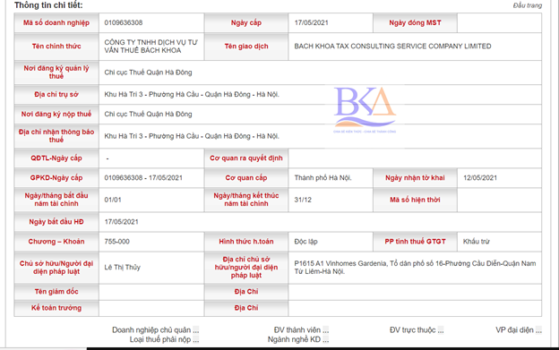 tra cứu thông tin doanh nghiệp