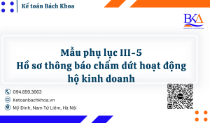 Hồ sơ thông báo chấm dứt hoạt động hộ kinh doanh
