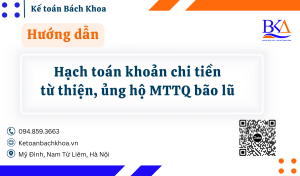 Hạch toán khoản công ty chuyển tiền từ thiện, ủng hộ MTTQ bão lũ