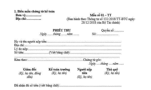 phieu thu TT 132
