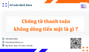 Chứng từ thanh toán không dùng tiền mặt là gì
