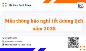 Mẫu Thông báo nghỉ tết dương lịch năm 2025