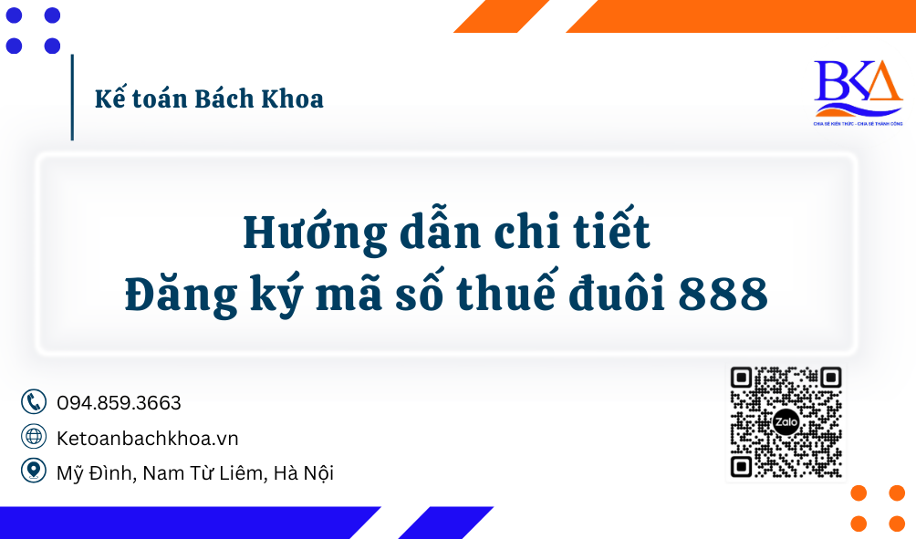 Đăng ký mã số thuế đuôi 888