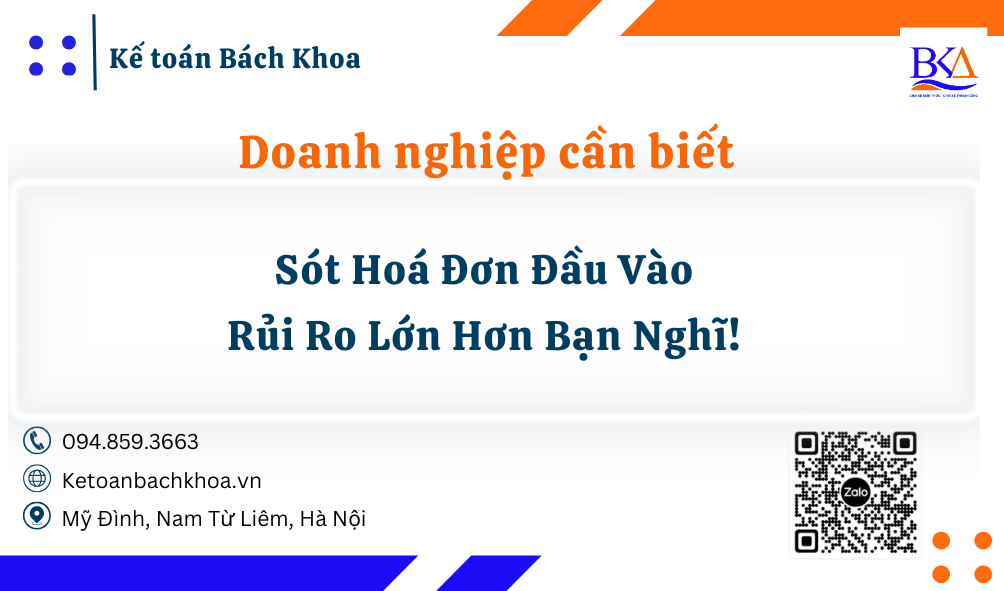 Sót Hoá Đơn Đầu Vào
