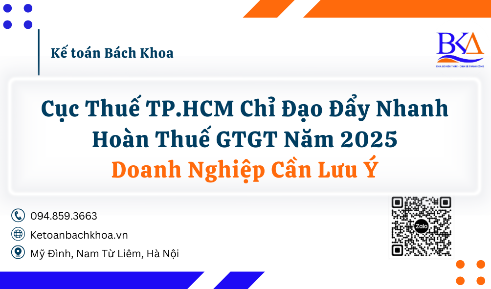 Cục Thuế TP.HCM Chỉ Đạo Đẩy Nhanh Hoàn Thuế GTGT Năm 2025: Doanh Nghiệp Cần Lưu Ý