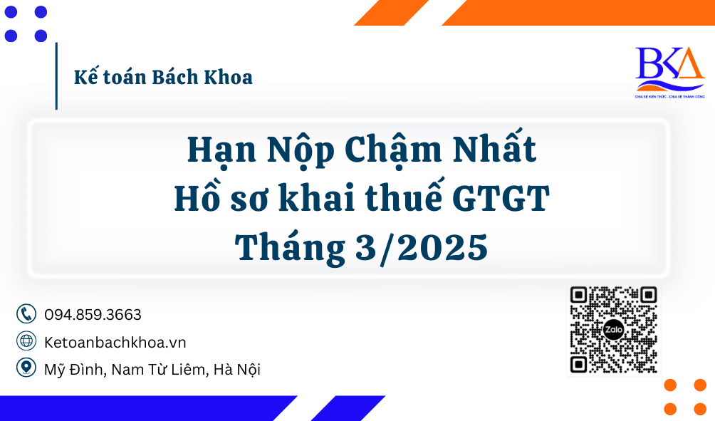 hạn nộp chậm hồ sơ khai thuế GTGT