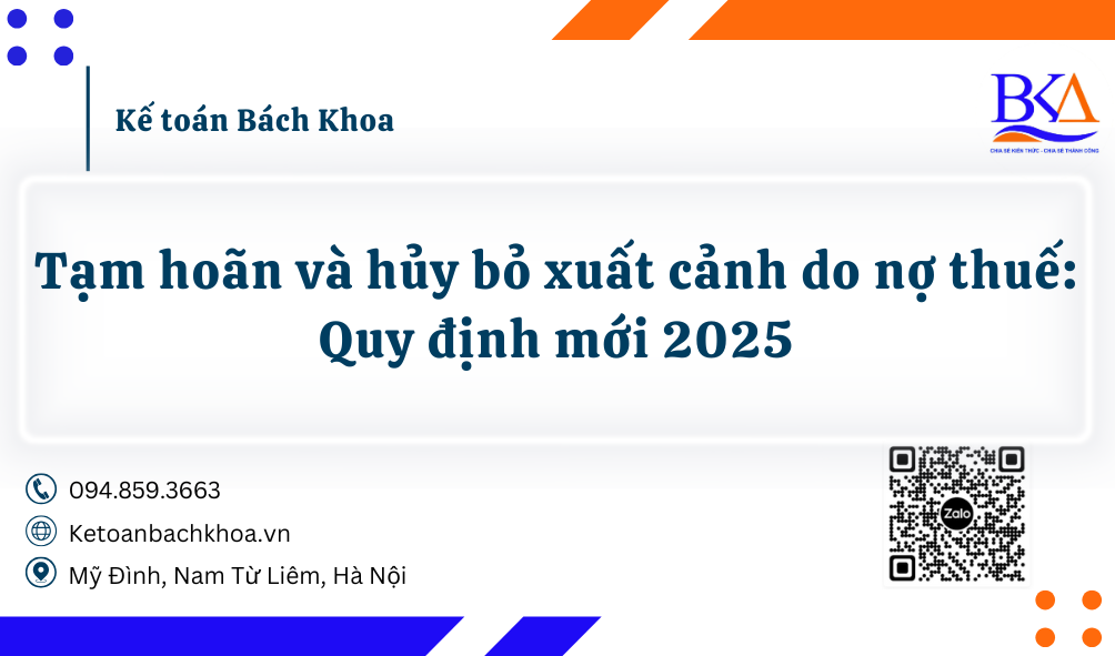 Tạm hoãn và hủy bỏ xuất cảnh do nợ thuế: Quy định mới 2025