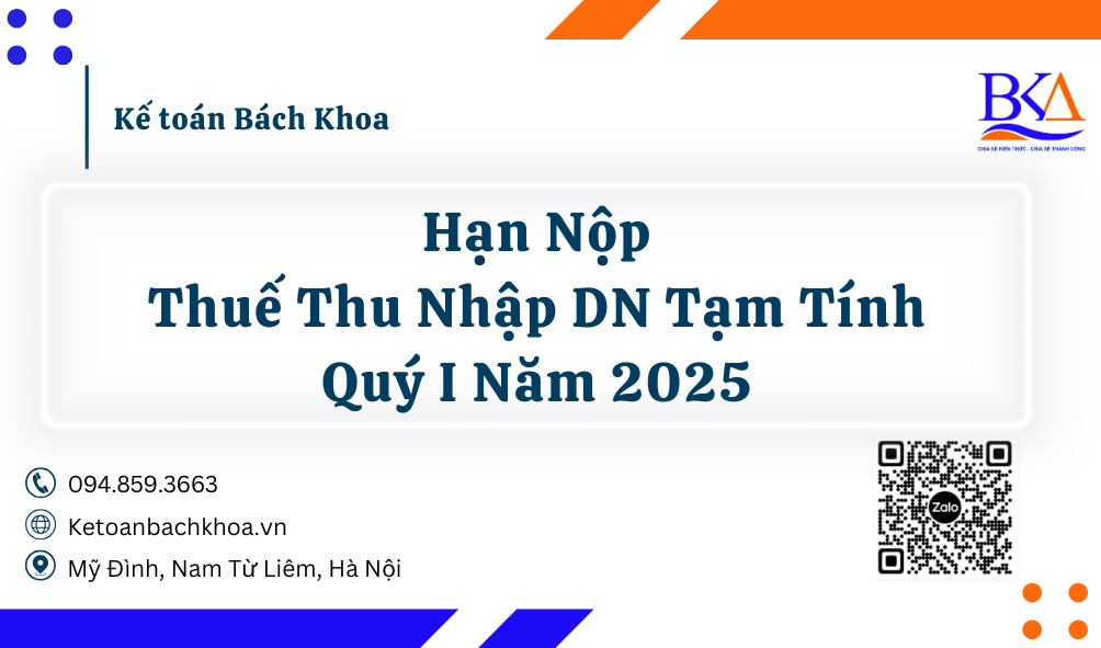 hạn nộp thuế thu nhập doanh nghiệp tạm tính