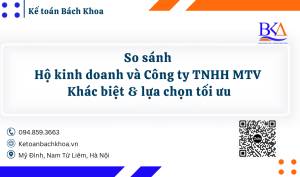Hộ kinh doanh và Công ty TNHH MTV