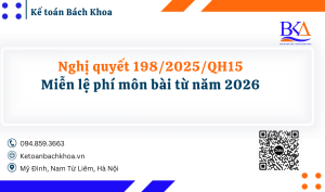 Miễn lệ phí môn bài theo Nghị quyết 1982025QH15
