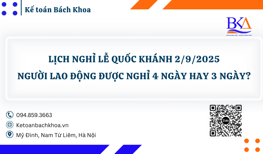 Lịch nghỉ lễ Quốc khánh 2/9/2025: Người lao động được nghỉ 4 ngày hay 3 ngày? 
