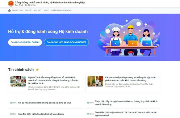 Cổng thông tin hỗ trợ hộ kinh doanh, cá nhân kinh doanh và doanh nghiệp ra mắt ngày 18/8/2025