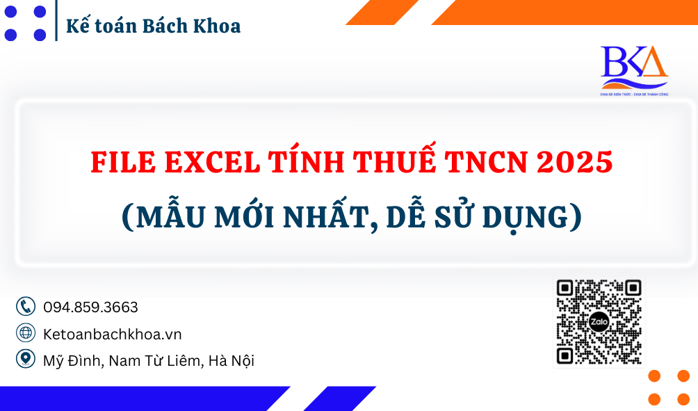 File Excel tính thuế TNCN 2025