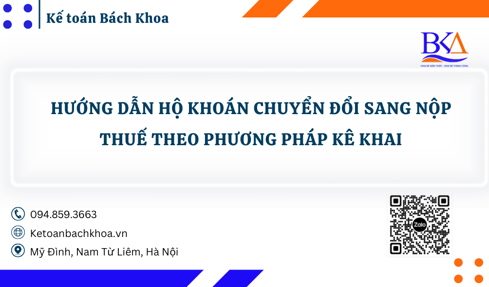 Hướng dẫn hộ khoán chuyển đổi sang nộp thuế theo phương pháp kê khai