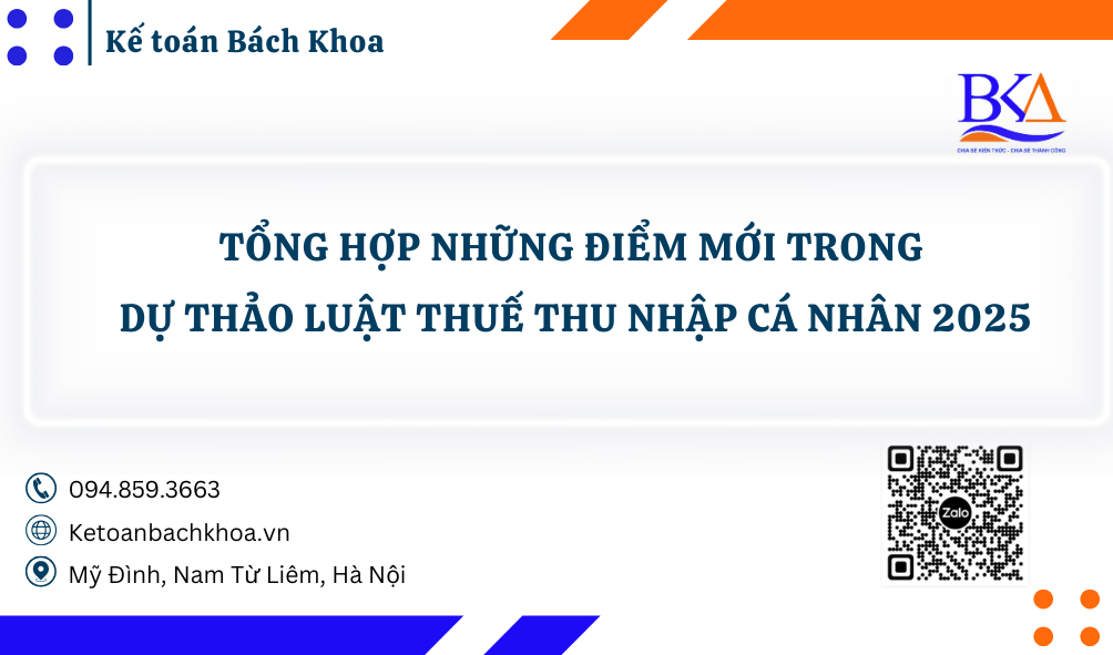 Tổng hợp những điểm mới trong Dự thảo Luật Thuế thu nhập cá nhân 2025