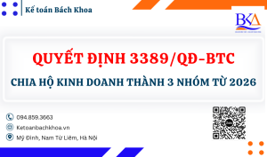 Quyết định 3389/QĐ-BTC Chia hộ kinh doanh thành 3 nhóm