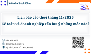 Lịch báo cáo thuế tháng 112025
