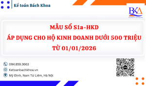 MẪU SỔ S1a-HKD ÁP DỤNG CHO HỘ KINH DOANH DƯỚI 500 TRIỆU TỪ 01/01/2026
