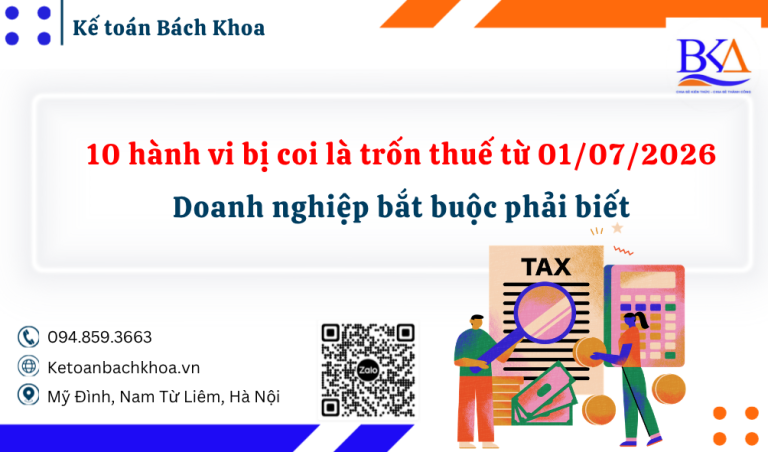 10 hành vi bị coi là trốn thuế từ 01/07/2026 – Doanh nghiệp bắt buộc phải biết