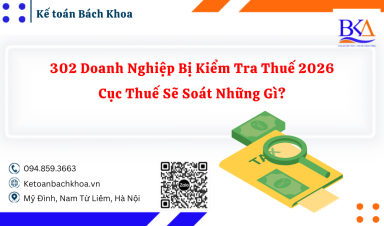 302 Doanh Nghiệp Bị Kiểm Tra Thuế 2026: Cục Thuế Sẽ Soát Những Gì?