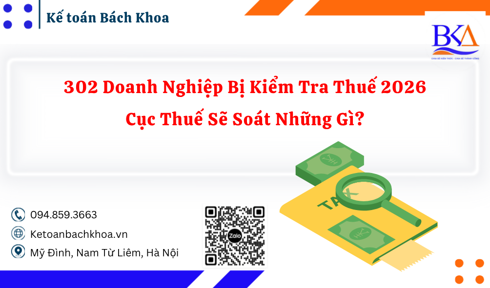 302 Doanh Nghiệp Bị Kiểm Tra Thuế 2026: Cục Thuế Sẽ Soát Những Gì?