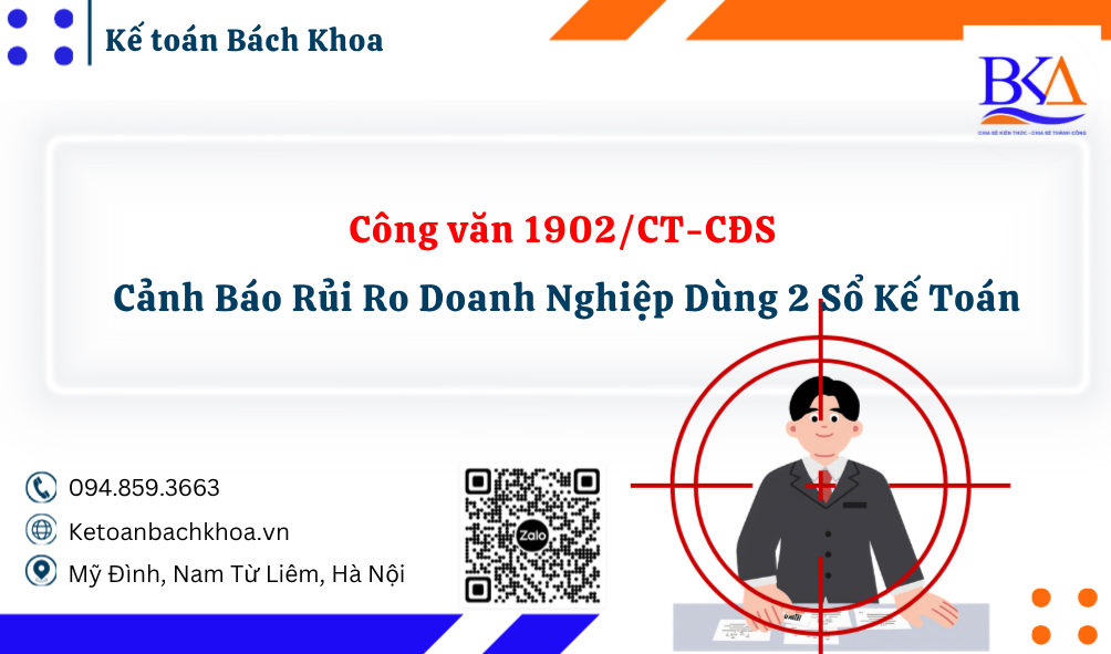 Công văn 1902/CT-CĐS Cảnh Báo Rủi Ro Doanh Nghiệp Dùng 2 Sổ Kế Toán