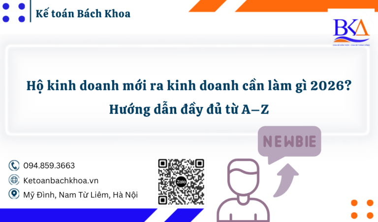 Hộ kinh doanh mới cần làm gì 2026? Hướng dẫn đầy đủ từ A–Z