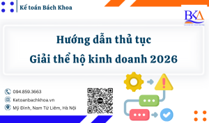 Hướng dẫn thủ tục giải thể hộ kinh doanh 2026: đóng mã số thuế, trả giấy phép tại UBND cấp xã, tránh rủi ro pháp lý và phạt đến 25 triệu đồng.
