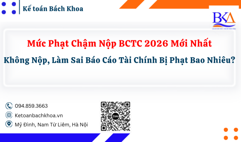 Mức Phạt Chậm Nộp BCTC 2026 Mới Nhất – Không Nộp, Làm Sai Báo Cáo Tài Chính Bị Phạt Bao Nhiêu?