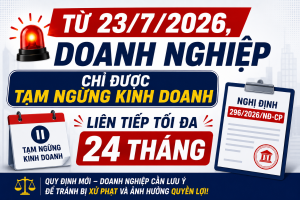24 tháng tạm ngừng kinh doanh