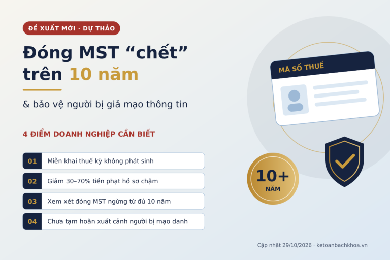 Đóng mã số thuế "chết" trên 10 năm & bảo vệ người bị giả mạo thông tin: 4 đề xuất mới doanh nghiệp cần biết